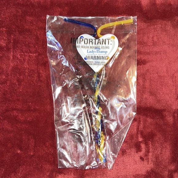 Vintage Disney “Lady And The Tramp” Spaghetti Dinner Double Drinking Straws - Picture 4 of 5